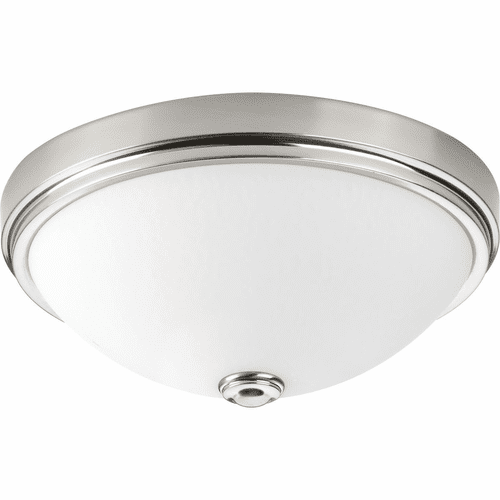 Progress 1-LT 13" LED Linen Glass Flush Mount - Brushed Nickel - P350006-009-30
