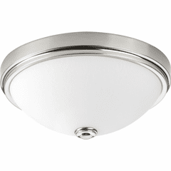 Progress 1-LT 13" LED Linen Glass Flush Mount - Brushed Nickel - P350006-009-30