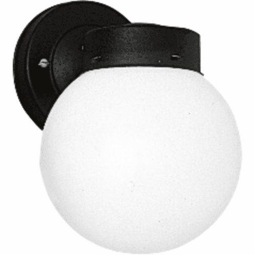 Progress 1-LT 6" Glass Globe Outdoor Wall Lantern - Black - P5604-31