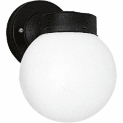 Progress 1-LT 6" Glass Globe Outdoor Wall Lantern - Black - P5604-31 Progress 1-LT 6" Glass Globe Outdoor Wall Lantern - Black - P5604-31