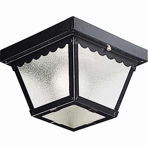 Progress 1-LT 7-1/2" Flush Mount for In/Outdoor use - Black - P5727-31
