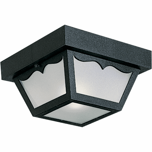 Progress 1-LT 8-1/4" Flush Mount for In/Outdoor use - Black - P5744-31