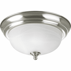 Progress 1-LT Dome Glass 11-3/8" Close-to-Ceiling - Brushed Nickel - P3924-09
