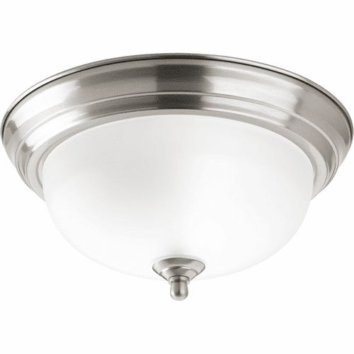Progress 1-LT Dome Glass 11-3/8" Close-to-Ceiling - Brushed Nickel - P3924-09ET