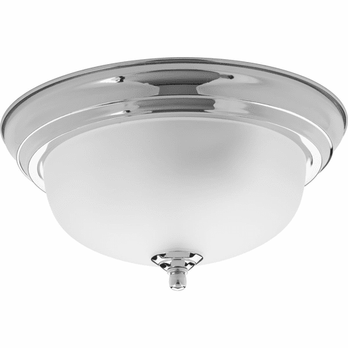 Progress 1-LT Dome Glass 11-3/8" Close-to-Ceiling - Polished Chrome - P3924-15ET