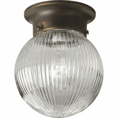 Progress 1-LT Glass Globe 6-3/8" Close-to-Ceiling - Antique Bronze - P3599-20
