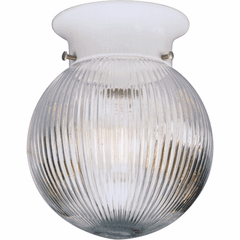 Progress 1-LT Glass Globe 6-3/8" Close-to-Ceiling - White - P3599-30