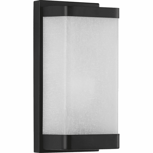 Progress 1-LT Linen Glass Wall Sconce - Black - P710072-031