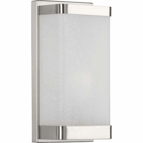 Progress 1-LT Linen Glass Wall Sconce - Brushed Nickel - P710072-009