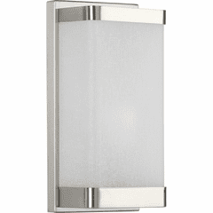 Progress 1-LT Linen Glass Wall Sconce - Brushed Nickel - P710072-009 Progress 1-LT Linen Glass Wall Sconce - Brushed Nickel - P710072-009