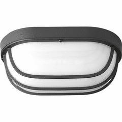 Progress 1-LT Outdoor 10-1/2" LED Wall or Ceiling Bulkhead - Black - P3649-3130K9