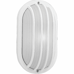 Progress 1-LT Outdoor 10-1/2" Wall or Ceiling Mount Bulkhead - White - P5705-30
