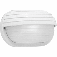 Progress 1-LT Outdoor 10-1/2" Wall or Ceiling Mount Bulkhead - White - P5706-30