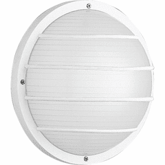 Progress 1-LT Outdoor 10" Wall or Ceiling Mount Bulkhead - White - P5703-30 Progress 1-LT Outdoor 10" Wall or Ceiling Mount Bulkhead - White - P5703-30