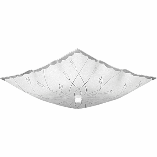Progress 12" Decorative Square Glass 2-LT Close-to-Ceiling - White - P4962-30
