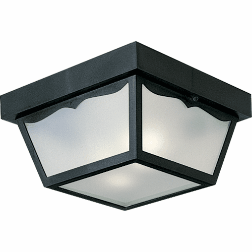 Progress 2-LT 10-1/4" Flush Mount for In/Outdoor use - Black - P5745-31