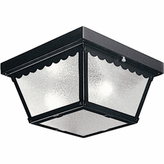 Progress 2-LT 9-1/4" Flush Mount for In/Outdoor use - Black - P5729-31