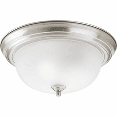 Progress 2-LT Dome Glass 13-1/4" Close-to-Ceiling - Brushed Nickel - P3925-09ET