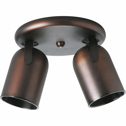 Progress 2-LT Multi Directional Roundback Wall/Ceiling Light - Bronze - P6149-174