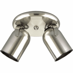 Progress 2-LT Multi Directional Roundback Wall/Ceiling Light - Nickel - P6149-09