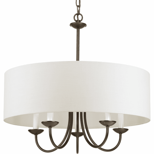 Progress 5-LT Chandelier with a Drum Shade - Antique Bronze - P4217-20