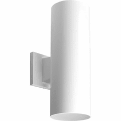 Progress 5" Outdoor Up/Down Wall Cylinder - White - P5675-30