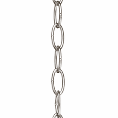 Progress Accessory Chain - 10' of 9 Gauge Chain in Brushed Nickel - P8757-09 Progress Accessory Chain - 10' of 9 Gauge Chain in Brushed Nickel - P8757-09
