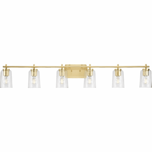 Progress Adley 6-LT Bath Vanity Light - Satin Brass - P300372-012