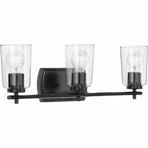 Progress Adley Collection 3-LT Bath Vanity - Black - P300156-031