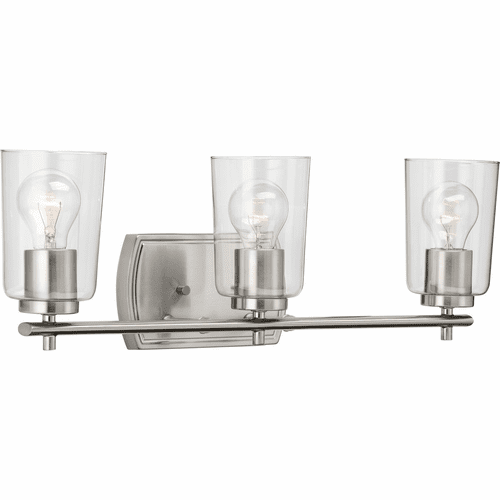 Progress Adley Collection 3-LT Bath Vanity - Brushed Nickel - P300156-009