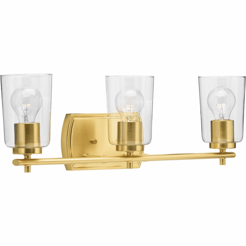 Progress Adley Collection 3-LT Bath Vanity - Satin Brass - P300156-012