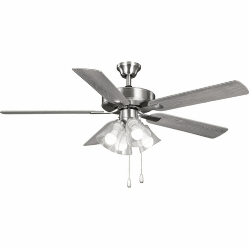 Progress Air Pro Builder 52" 4-LT Ceiling Fan - Brushed Nickel - P250085-009-WB
