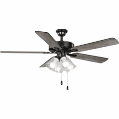 Progress Air Pro Builder 52" 4-LT Ceiling Fan - Matte Black - P250085-31M-WB