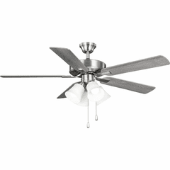 Progress Air Pro E-Star 52" 4-LT Ceiling Fan - Brushed Nickel - P250077-009-WB