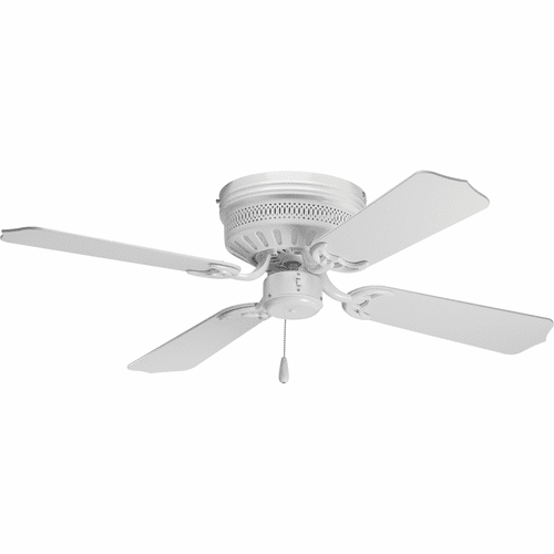 Progress AirPro 42" Four-Blade Hugger Ceiling Fan - White - P2524-30