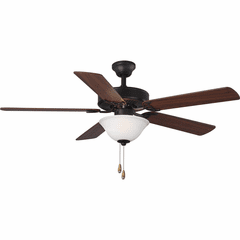 Progress AirPro 52" 5-Blade Ceiling Fan w/Light K it - Bronze - P2599-129