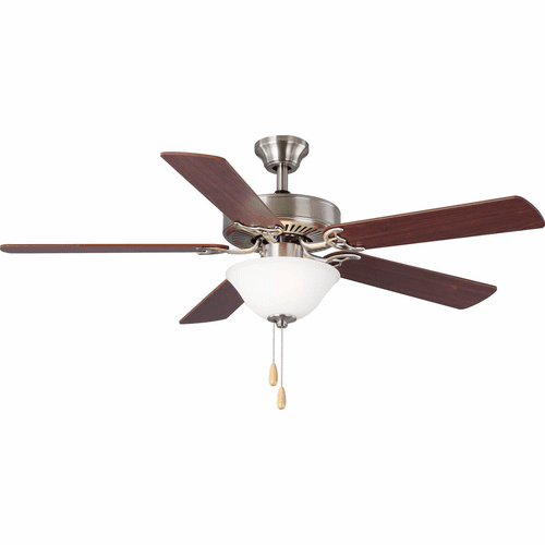 Progress AirPro 52" 5-Blade Ceiling Fan w/Light K it - Nickel - P2599-09