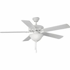 Progress AirPro 52" 5-Blade Ceiling fan w/White Etched Light Kit - P2599-30 Progress AirPro 52" 5-Blade Ceiling fan w/White Etched Light Kit - P2599-30