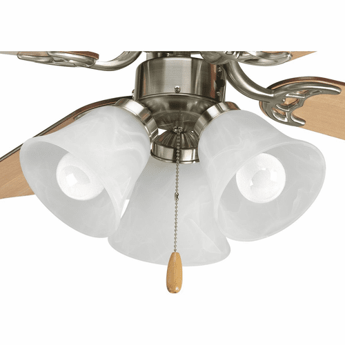 Progress AirPro Collection 3-LT Ceiling Fan Light - Brushed Nickel - P2600-09WB