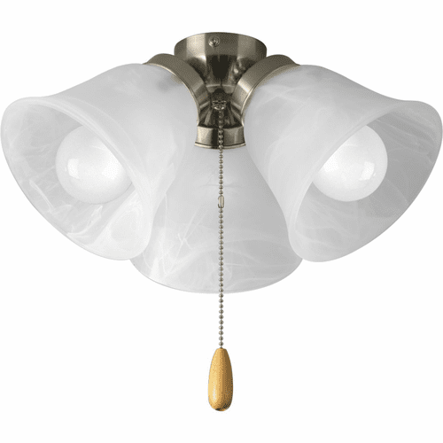 Progress AirPro Collection 3-LT Ceiling Fan Light - Brushed Nickel - P2642-09WB