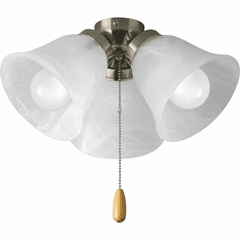 Progress AirPro Collection 3-LT Ceiling Fan Light - Brushed Nickel - P2642-09WB Progress AirPro Collection 3-LT Ceiling Fan Light - Brushed Nickel - P2642-09WB