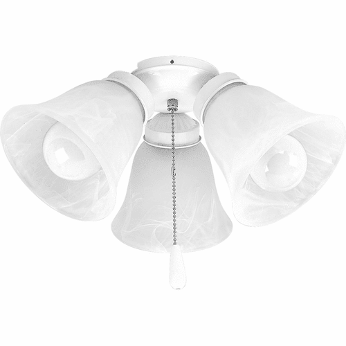 Progress AirPro Collection 3-LT Ceiling Fan Light - White - P2600-30WB