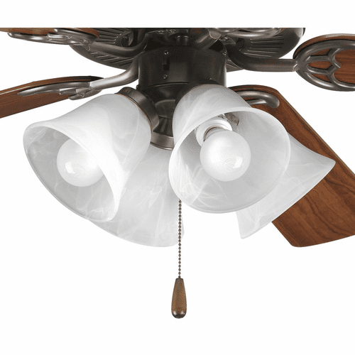 Progress AirPro Collection 4-LT Ceiling Fan Light - Antique Bronze - P2610-20WB