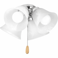 Progress AirPro Collection 4-LT Ceiling Fan Light - Polished Chrome - P2610-15WB