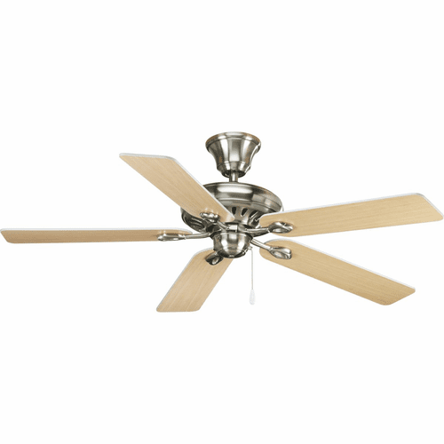 Progress AirPro Signature 52" 5-Blade Ceiling Fan - Brushed Nickel - P2521-09