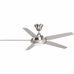 Progress AirPro Signature Plus II 54" LED 5-Blade Fan - Brshd Nickel - P2539-0930K Progress AirPro Signature Plus II 54" LED 5-Blade Fan - Brshd Nickel - P2539-0930K
