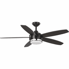 Progress Albin 54" 5 Blade Ceiling Fan W/LED Light - Black - P250036-031-30