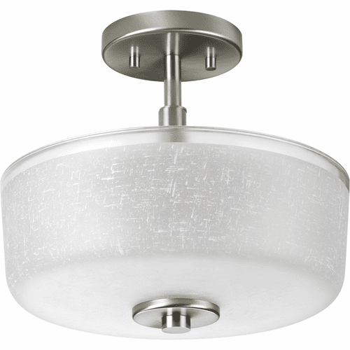 Progress Alexa Collection 2-LT 12-1/4" Semi-Flush - Brushed Nickel - P2851-09