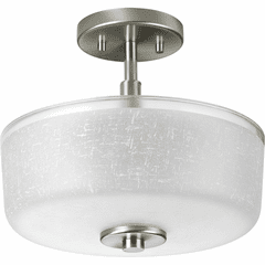 Progress Alexa Collection 2-LT 12-1/4" Semi-Flush - Brushed Nickel - P2851-09