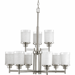 Progress Alexa Collection 9-LT, Two-Tier Chandelier - Brushed Nickel - P4626-09 Progress Alexa Collection 9-LT, Two-Tier Chandelier - Brushed Nickel - P4626-09